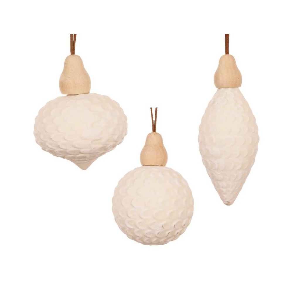 SFERE VETRO BIANCO MARTELLATO D.8